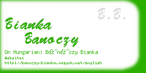 bianka banoczy business card